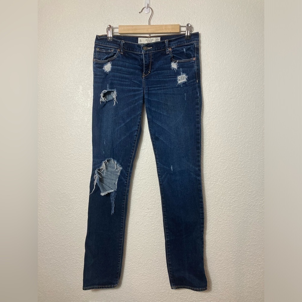 Abercrombie & Fitch 6L distressed destroyed perfect stretch jeans W28 L35